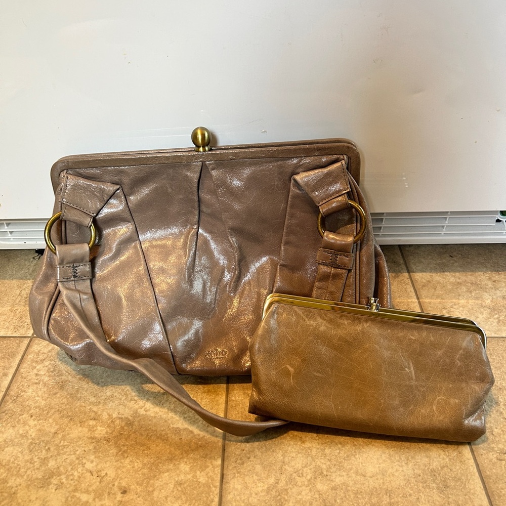 HOBO Brown Leather Bag Set